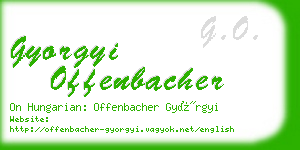 gyorgyi offenbacher business card